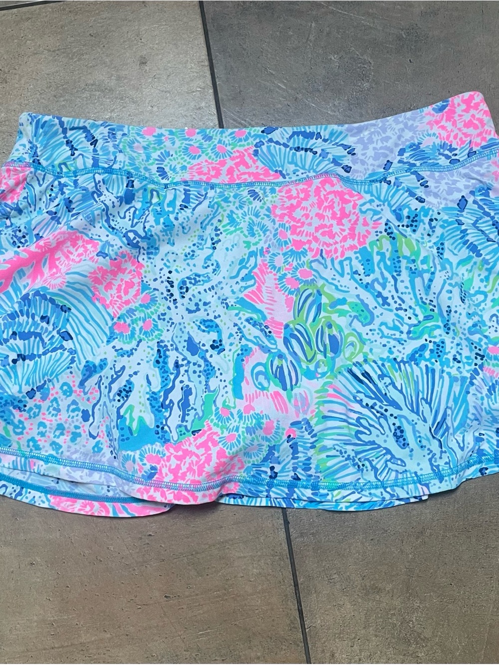 Lilly Pulitzer Luxletic Josephine Skort skirt Sink or Swim blue pink sz XL - Picture 4 of 4